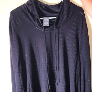 Longsleeve Black Cowl Neck Top.